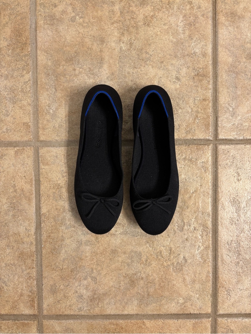 Black Rothy’s Ballet Flats with Bow sz 9